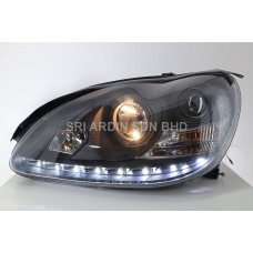 Mercedes S Class W220 Black Projector Headlamp w LED